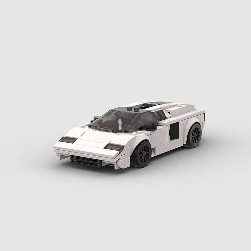 BRAMOSIA Scissor 2GEN, maquette de supercar des années 80 en briques Mabric™ avec aileron géométrique
