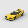 FULMINE Vento Citrinitas, maquette de supercar rétro jaune en briques Mabric™