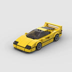 FULMINE Vento Citrinitas, maquette de supercar rétro jaune en briques Mabric™