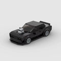 BLAZE Brutal, maquette de muscle car noir mat en briques Mabric™ avec prise d'air sur le capot