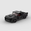 RUMBLE Icon Fastback, maquette de pony car fastback noire en briques Mabric™