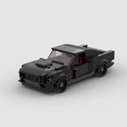 RUMBLE Icon Fastback, maquette de pony car fastback noire en briques Mabric™