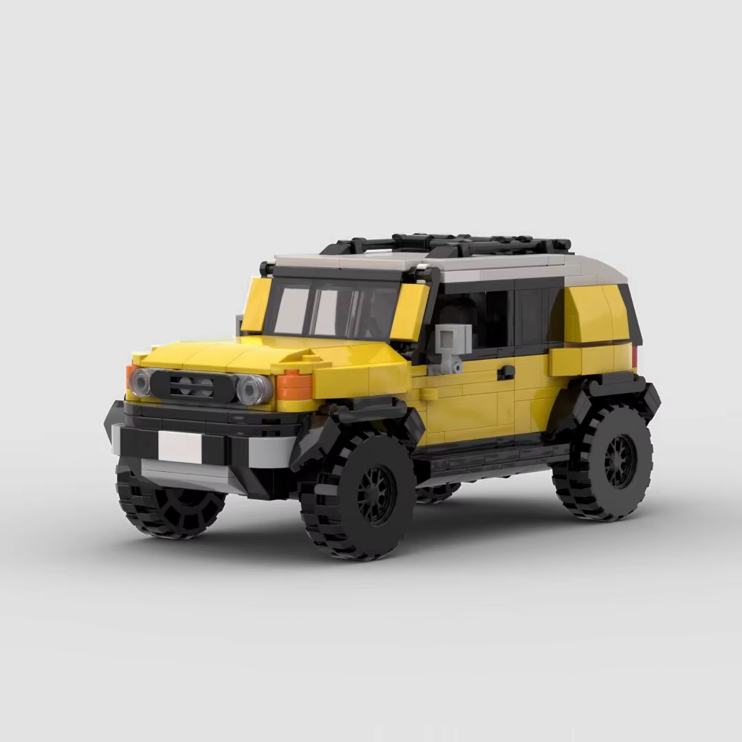 KANTO Boulder, maquette de tout-terrain japonais jaune à toit blanc en briques Mabric™