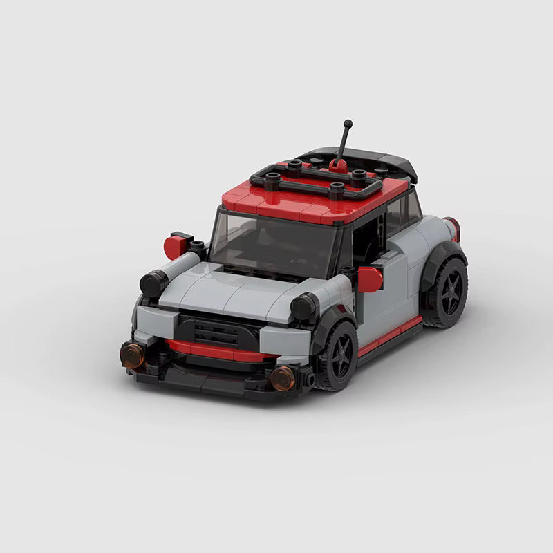 POCKET Dash 3GEN, maquette de citadine sportive gris clair à toit rouge en briques Mabric™