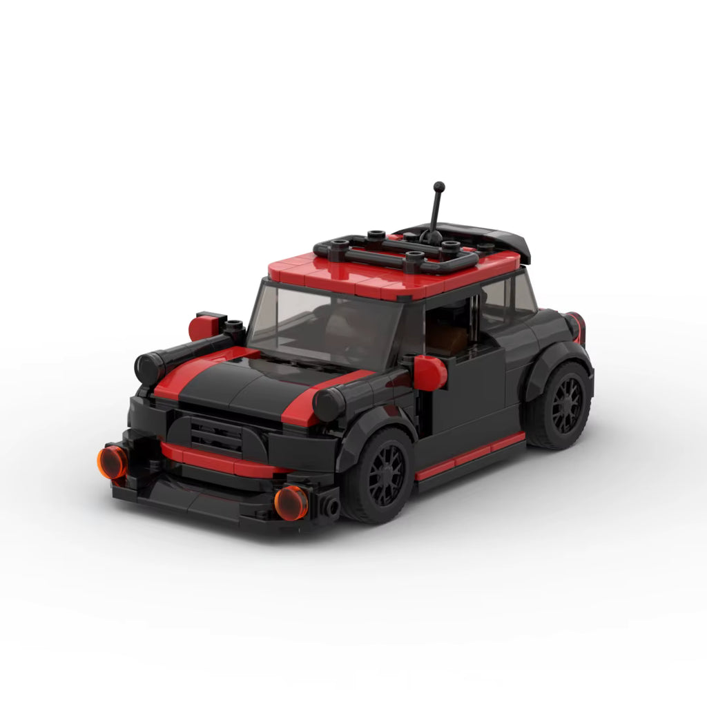 POCKET Dash, maquette de citadine sportive noire à toit rouge en briques Mabric™