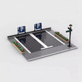 PARKING Extérieur, décor de stationnement urbain en briques Mabric™ avec trottoir et places tracées
