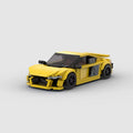 SHIELD Blade 8, maquette de supercar jaune à moteur central en briques Mabric™