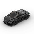 SHIELD Blade 8 Onyx, maquette de supercar noire à moteur central en briques Mabric™