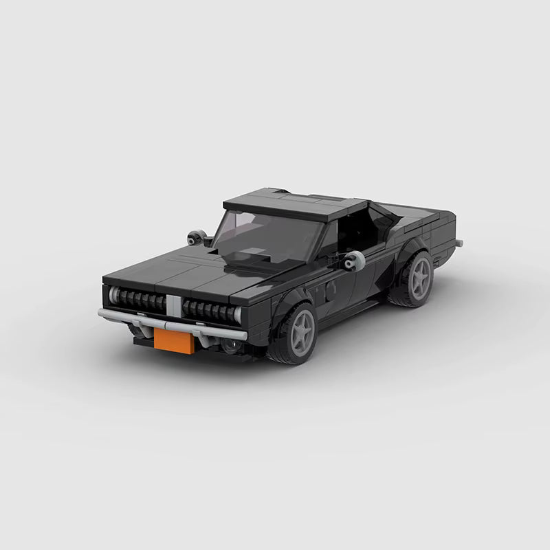 BLAZE Enforcer Onyx, maquette de muscle car noir mat en briques Mabric™