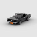 BLAZE Enforcer Onyx, maquette de muscle car noir mat en briques Mabric™