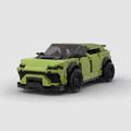 BRAMOSIA Colosso, maquette de SUV sportif vert lime en briques Mabric™
