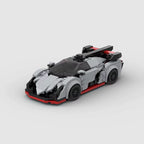 BRAMOSIA Squalo, maquette d'hypercar de piste en briques Mabric™ avec aileron dressé
