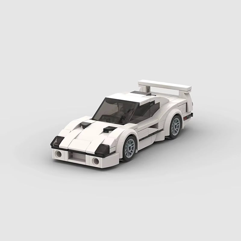 FULMINE Vento Albedo, maquette de supercar rétro blanche en briques Mabric™